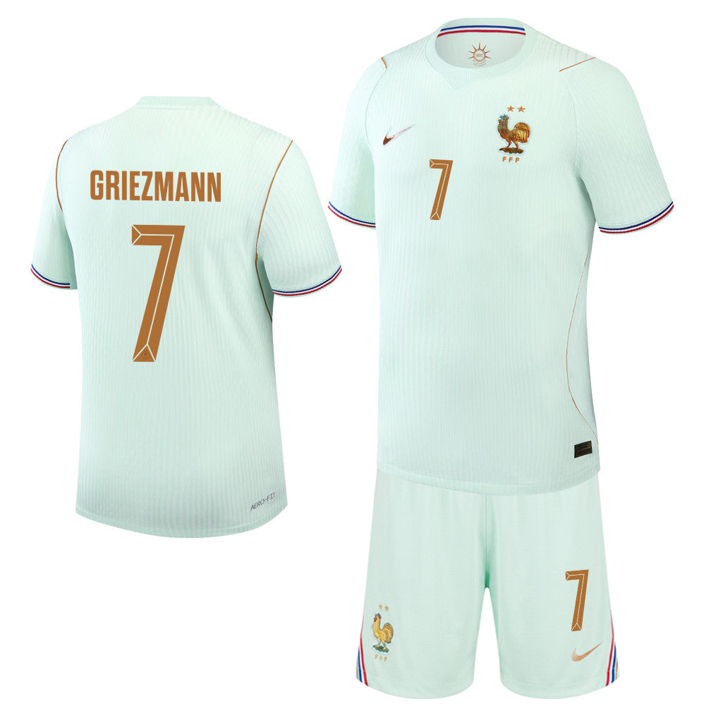 Antoine Griezmann 7 France 2026 Away Men Jersey & Shorts Set – Green