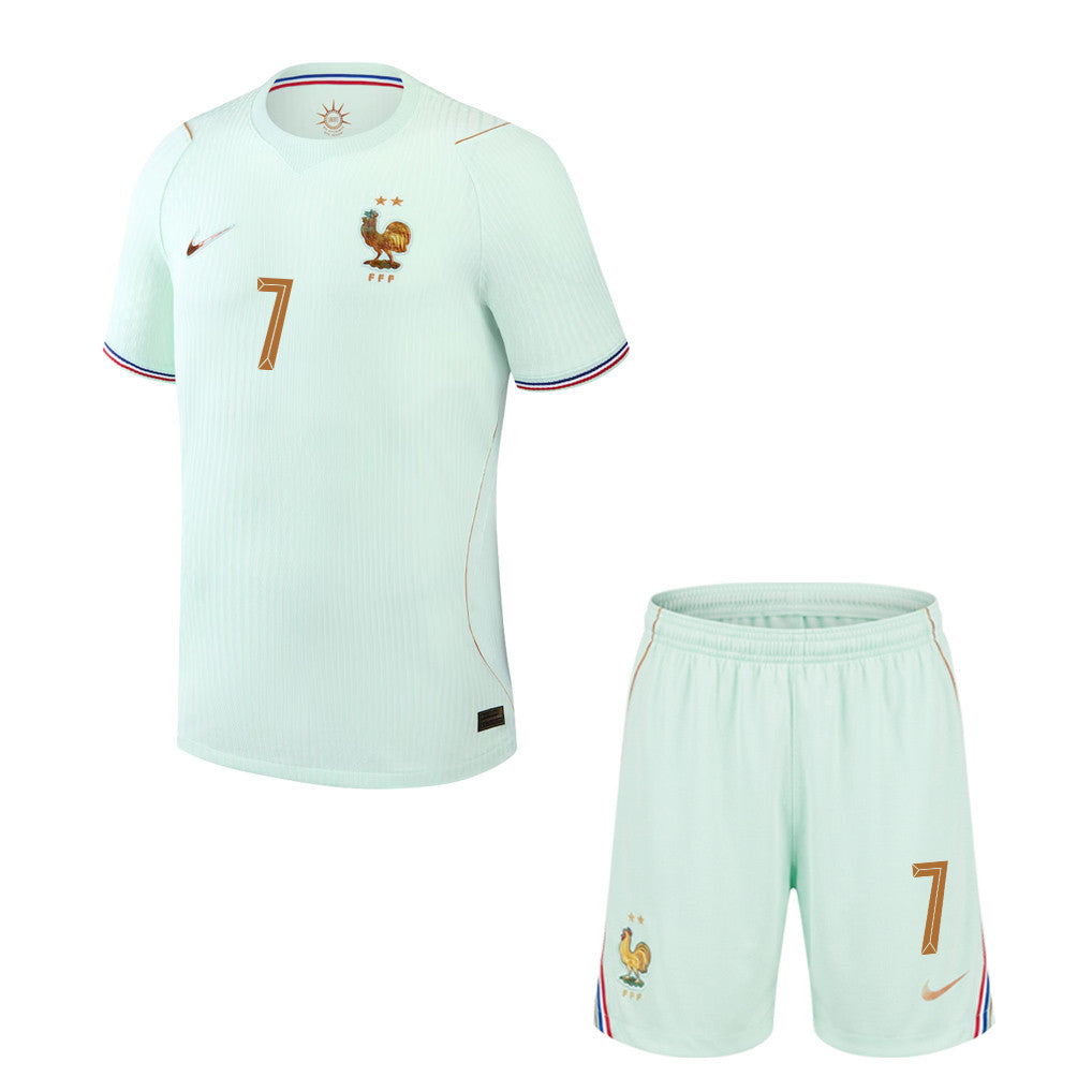 Antoine Griezmann 7 France 2026 Away Men Jersey & Shorts Set – Green