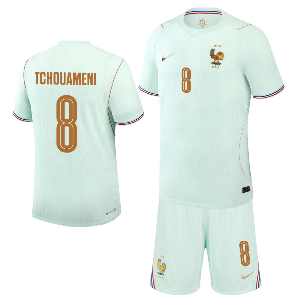 Aurélien Tchouaméni 8 France 2026 Away Men Jersey & Shorts Set – Green