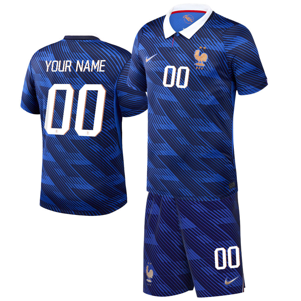 France 2026 Home Men Jersey & Shorts Set – Personalized - Blue
