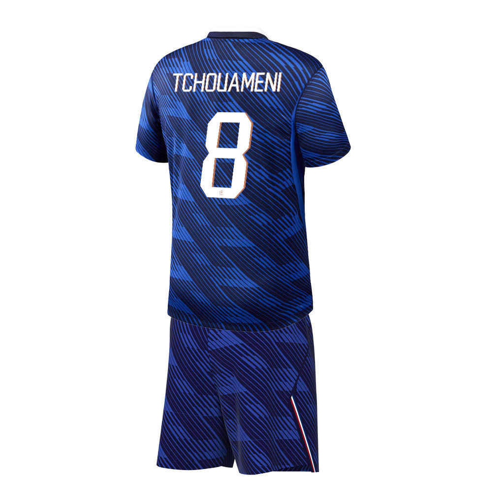 Aurélien Tchouaméni 8 France 2026 Home Men Jersey & Shorts Set – Blue
