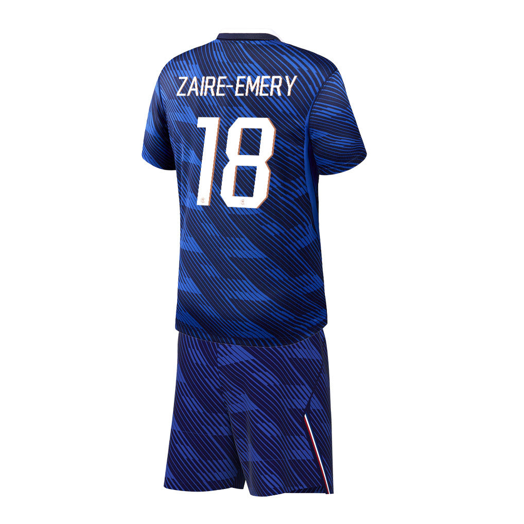 Warren Zaïre-Emery 18 France 2026 Home Men Jersey & Shorts Set – Blue
