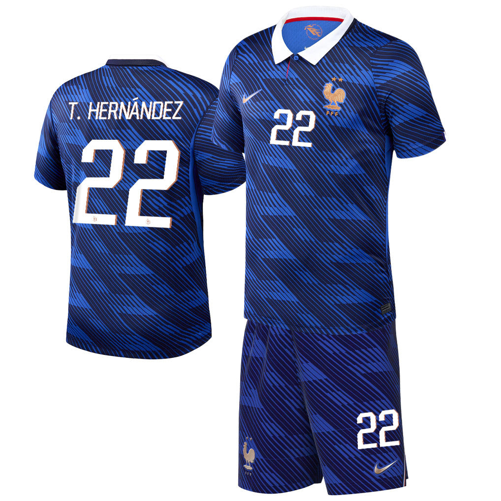 Theo Hernández 22 France 2026 Home Men Jersey & Shorts Set – Blue