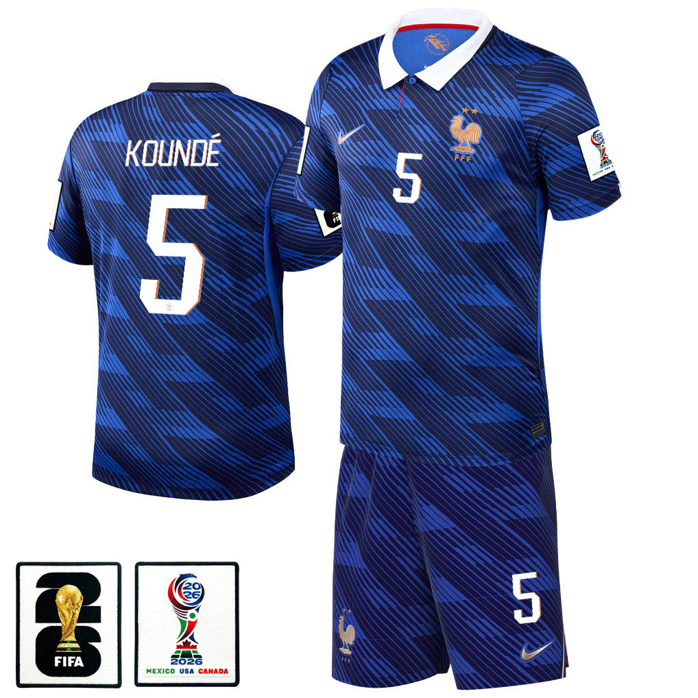 Jules Koundé 5 France 2026 Home Men Jersey & Shorts Set – Blue