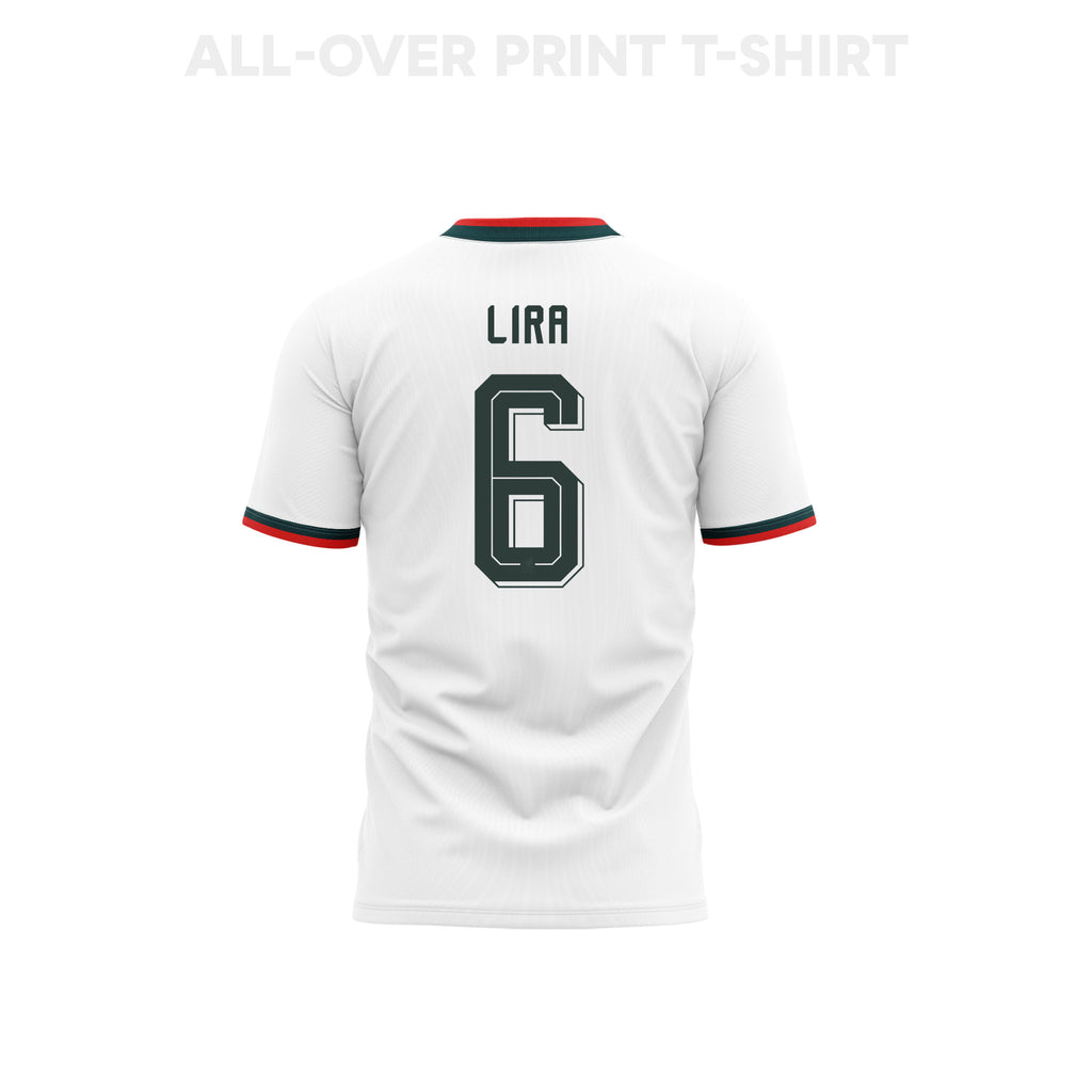Erik Lira 6 Mexico 2026 Away 3D T-Shirt Fully Printed – Unisex, White