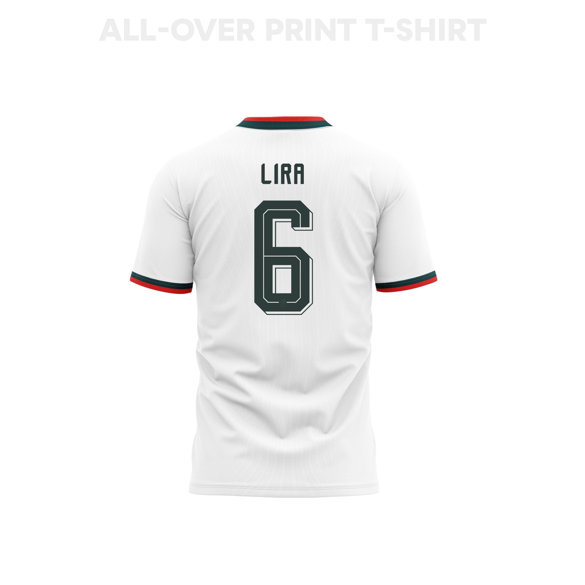 Erik Lira 6 Mexico 2026 Away 3D T-Shirt Fully Printed – Unisex, White