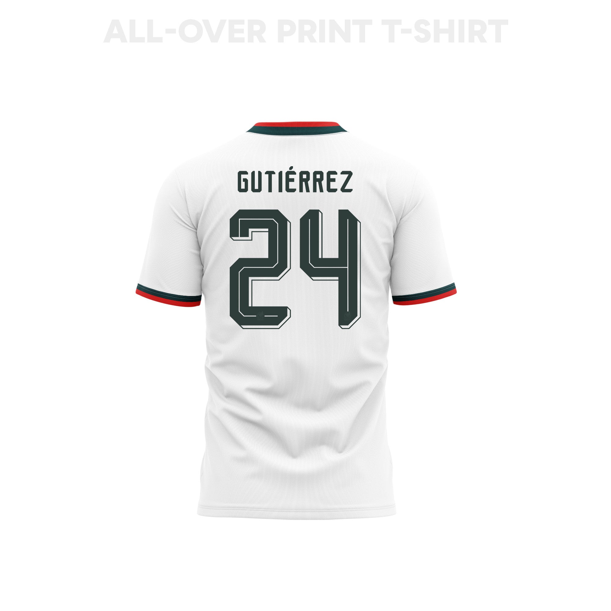 Brian Gutiérrez 24 Mexico 2026 Away 3D T-Shirt Fully Printed – Unisex, White