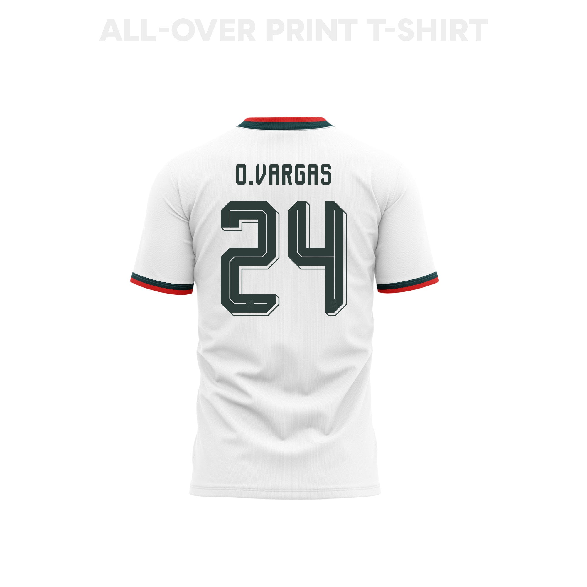 Obed Vargas 24 Mexico 2026 Away 3D T-Shirt Fully Printed – Unisex, White