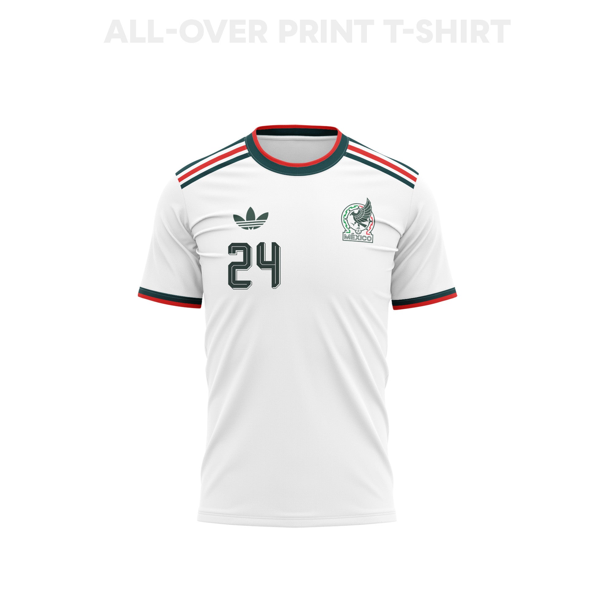 Obed Vargas 24 Mexico 2026 Away 3D T-Shirt Fully Printed – Unisex, White