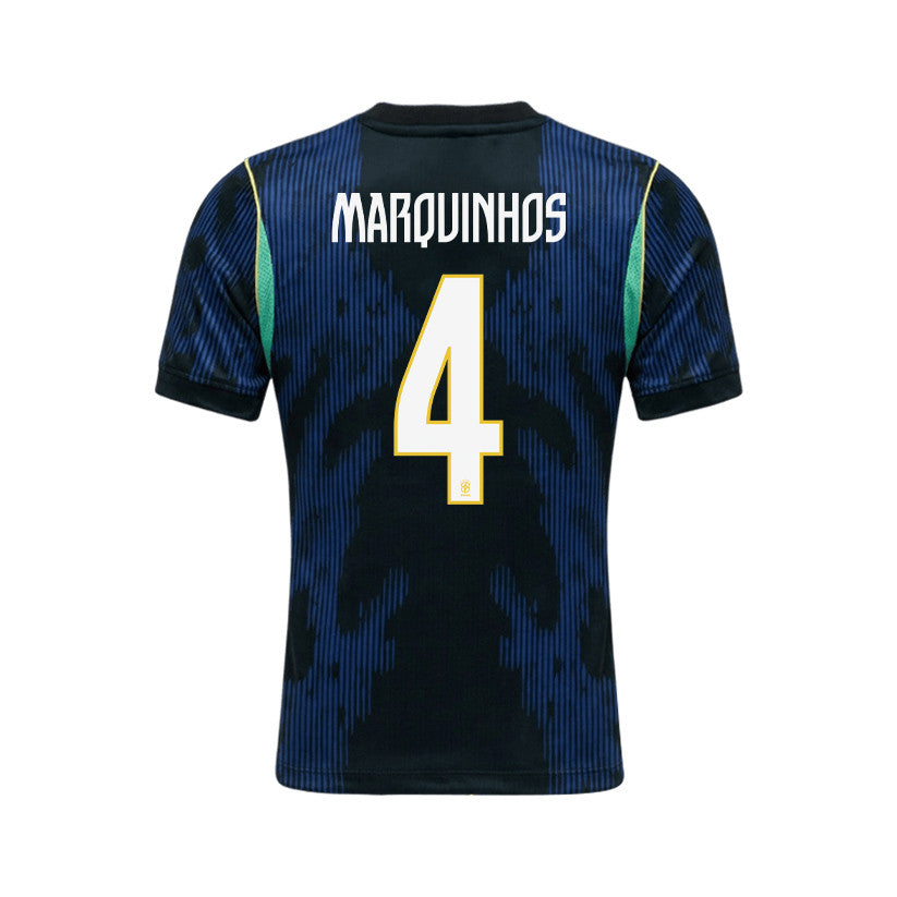 Marquinhos 4 Brazil 2026 Away Men Jersey & Shorts Set – Blue