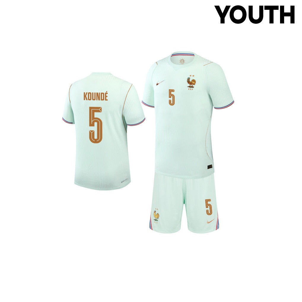 Jules Koundé 5 France 2026 YOUTH Away Jersey & Shorts Set - Green