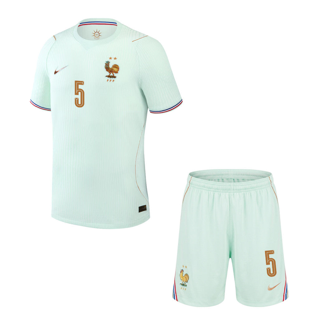 Jules Koundé 5 France 2026 YOUTH Away Jersey & Shorts Set - Green