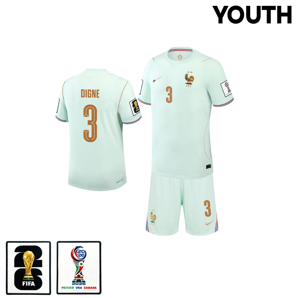 Lucas Digne 3 France 2026 YOUTH Away Jersey & Shorts Set - Green