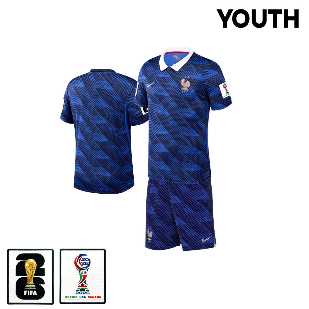 France 2026 YOUTH Home Jersey & Shorts Set - Blue