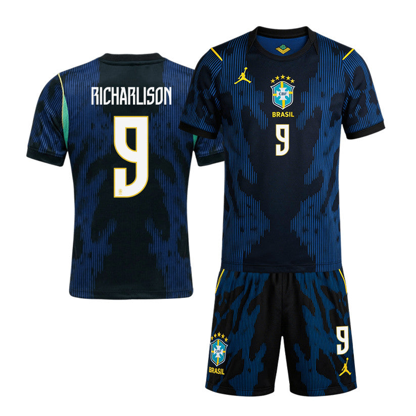 Richarlison 9 Brazil 2026 Away Men Jersey & Shorts Set – Blue