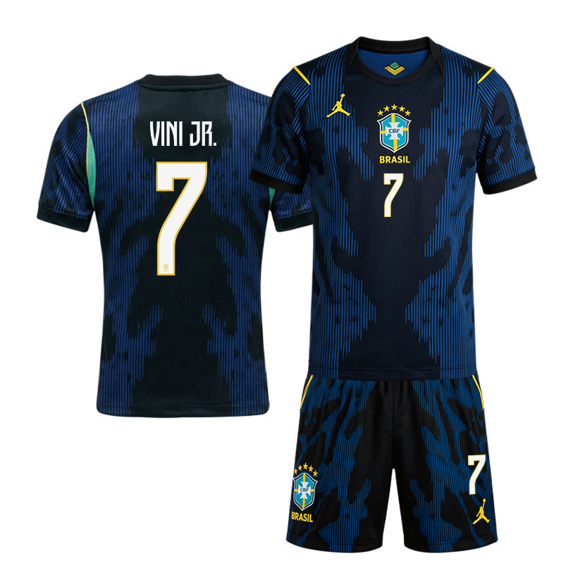 Vinícius Júnior 7 Brazil 2026 Away Men Jersey & Shorts Set – Blue