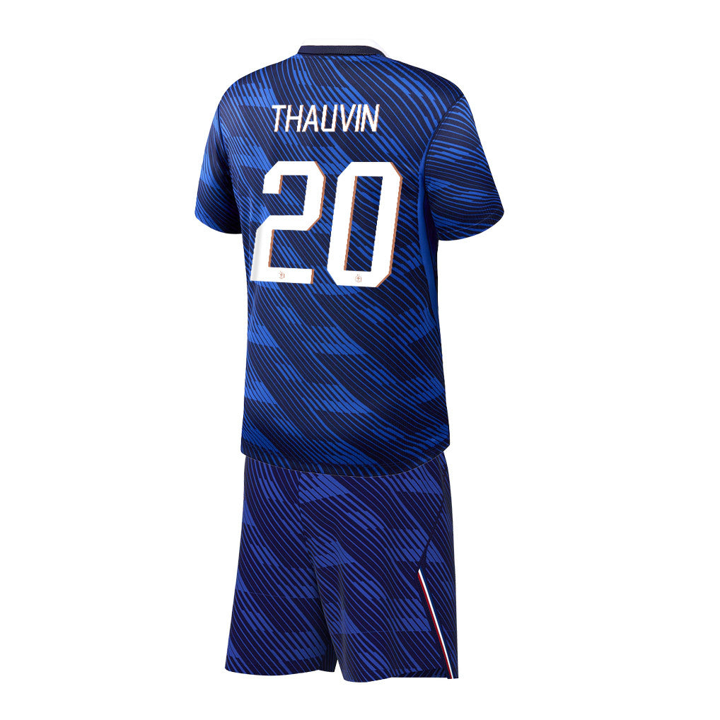 Florian Thauvin 20 France 2026 YOUTH Home Jersey & Shorts Set - Blue