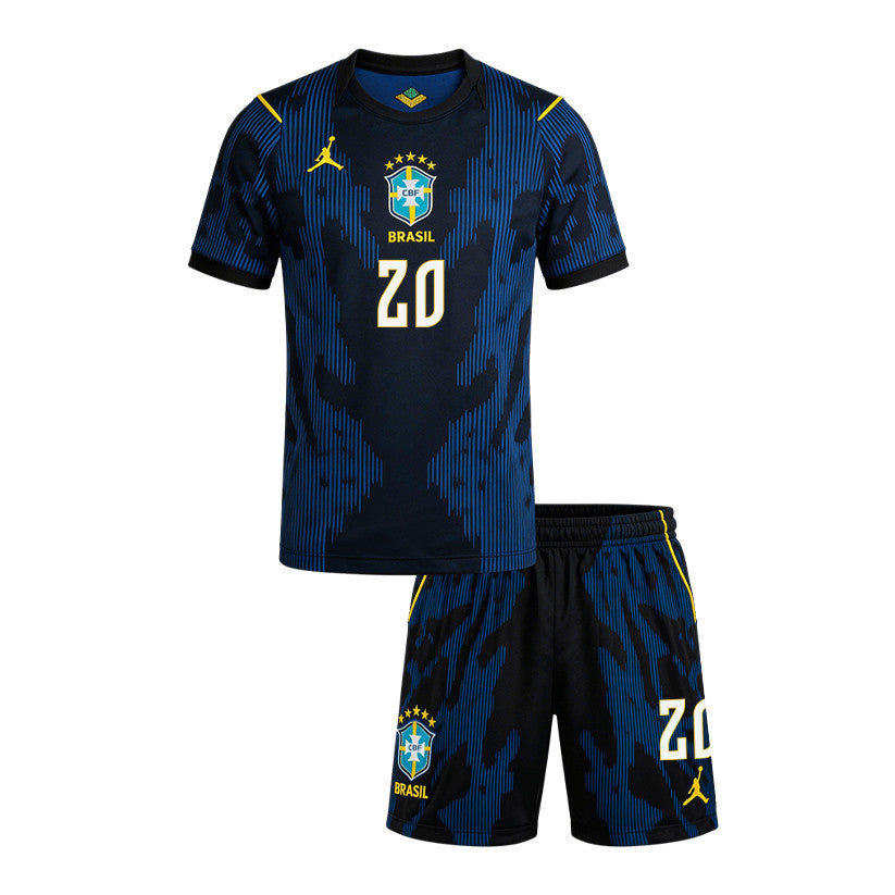 João Pedro 20 Brazil 2026 Away Men Jersey & Shorts Set – Blue
