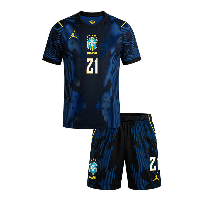Luiz Henrique 21 Brazil 2026 Away Men Jersey & Shorts Set – Blue