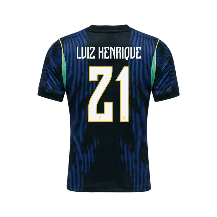 Luiz Henrique 21 Brazil 2026 Away Men Jersey & Shorts Set – Blue