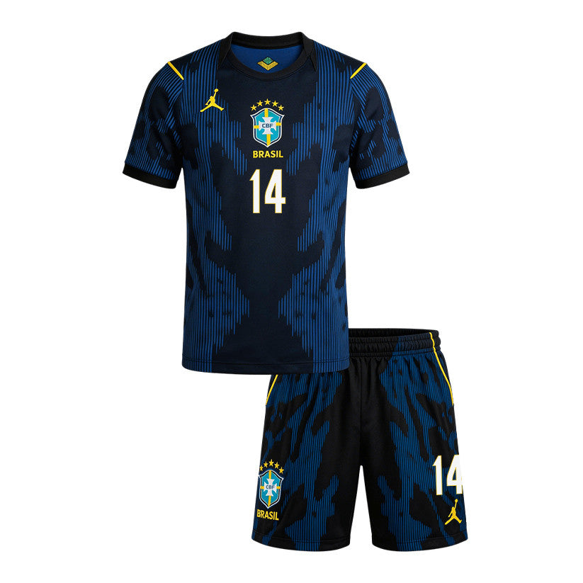 Gabriel Magalhães 14 Brazil 2026 Away Men Jersey & Shorts Set – Blue