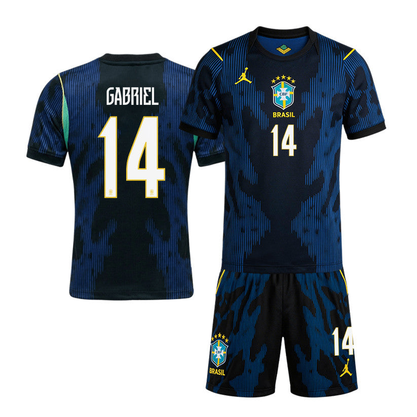 Gabriel Magalhães 14 Brazil 2026 Away Men Jersey & Shorts Set – Blue