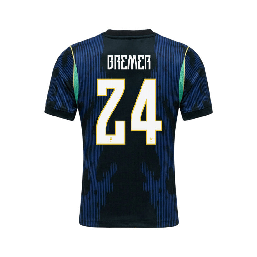 Gleison Bremer 24 Brazil 2026 Away Men Jersey & Shorts Set – Blue