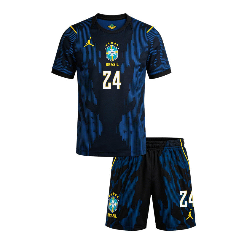 Gleison Bremer 24 Brazil 2026 Away Men Jersey & Shorts Set – Blue