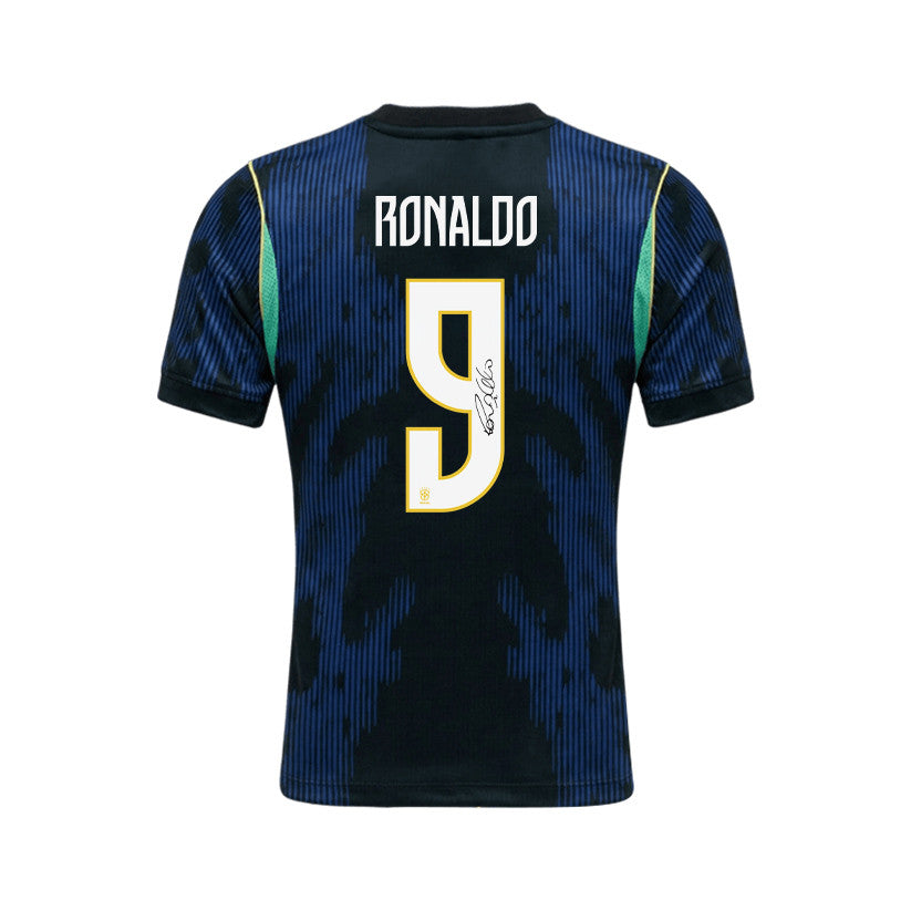 Ronaldo Nazário 9 Brazil 2026 Away Men Jersey & Shorts Set – Blue