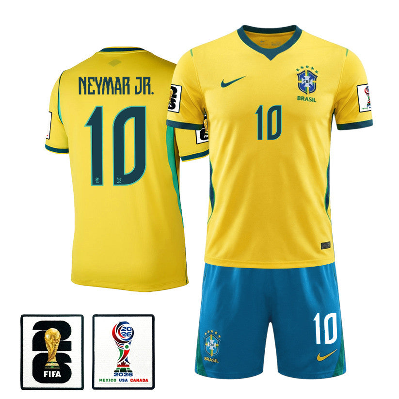 Neymar 10 Brazil 2026 Home Men Jersey & Shorts Set – Yellow