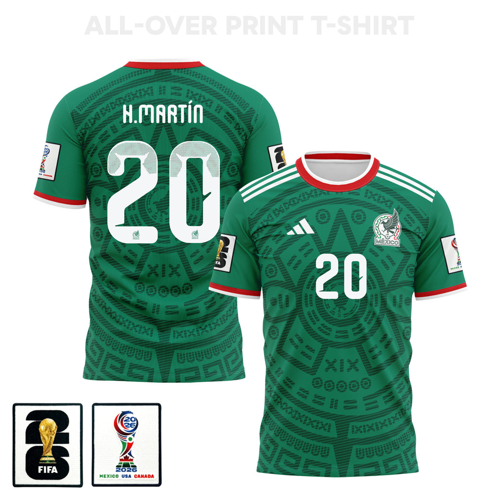 Henry Martín 20 Mexico 2026 Home 3D T-Shirt Fully Printed – Unisex, Green