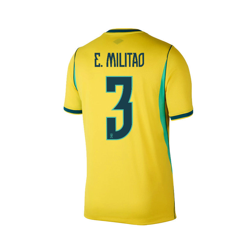 Éder Militão 3 Brazil 2026 Home Men Jersey & Shorts Set – Yellow