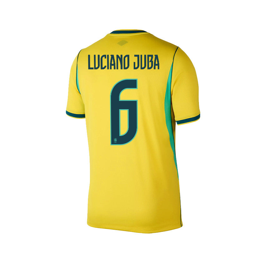 Luciano Juba 6 Brazil 2026 Home Men Jersey & Shorts Set – Yellow
