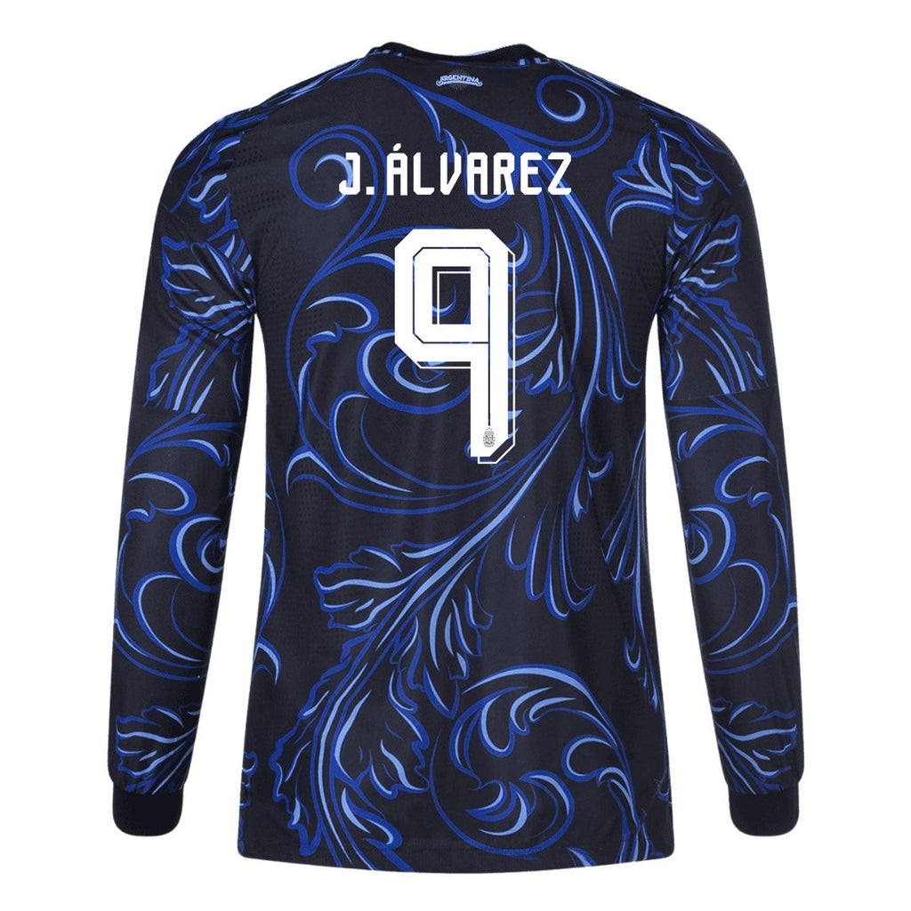 Julián Álvarez 9 Argentina 2026 Away Long Sleeve Jersey - Black