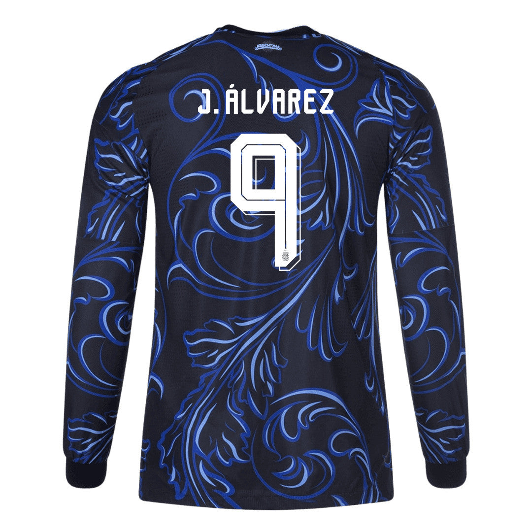 Julián Álvarez 9 Argentina 2026 Away Long Sleeve Jersey - Black