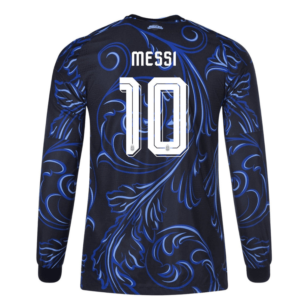 Lionel Messi 10 Argentina 2026 Away Long Sleeve Jersey - Black