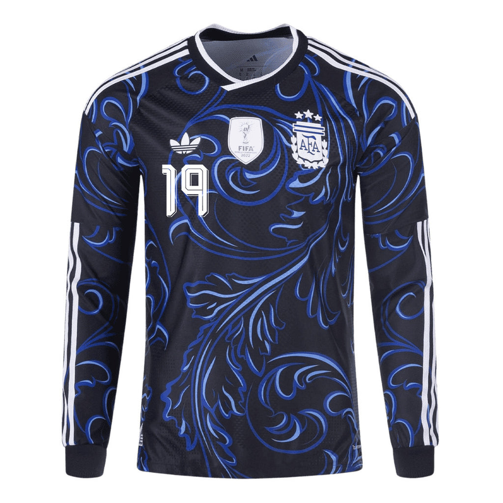 Nicolás Otamendi 19 Argentina 2026 Away Long Sleeve Jersey - Black