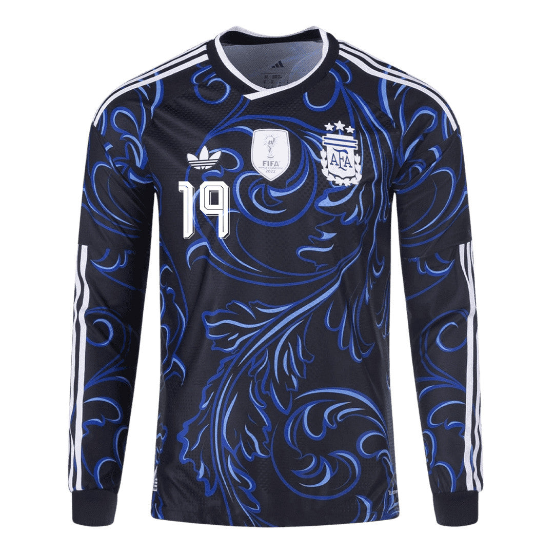 Nicolás Otamendi 19 Argentina 2026 Away Long Sleeve Jersey - Black