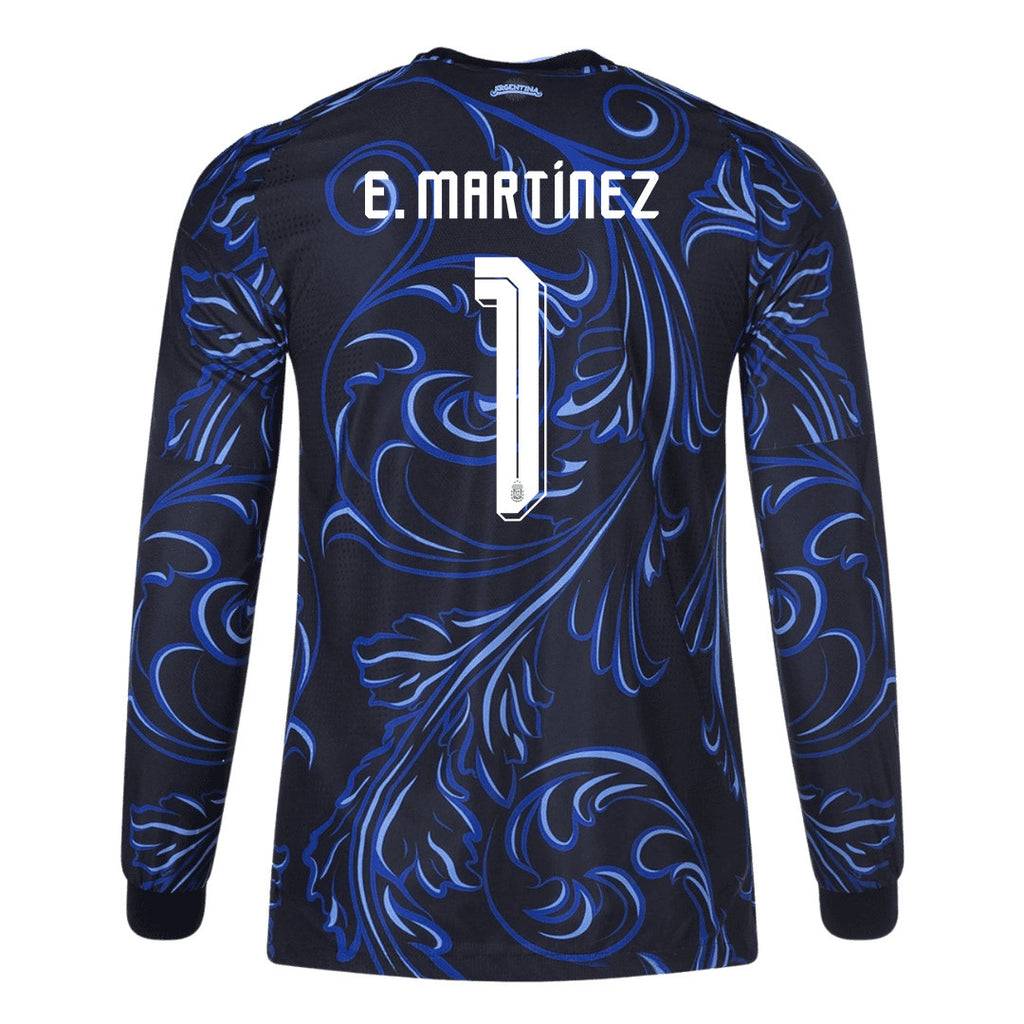 Emiliano Martínez 1 Argentina 2026 Away Long Sleeve Jersey - Black