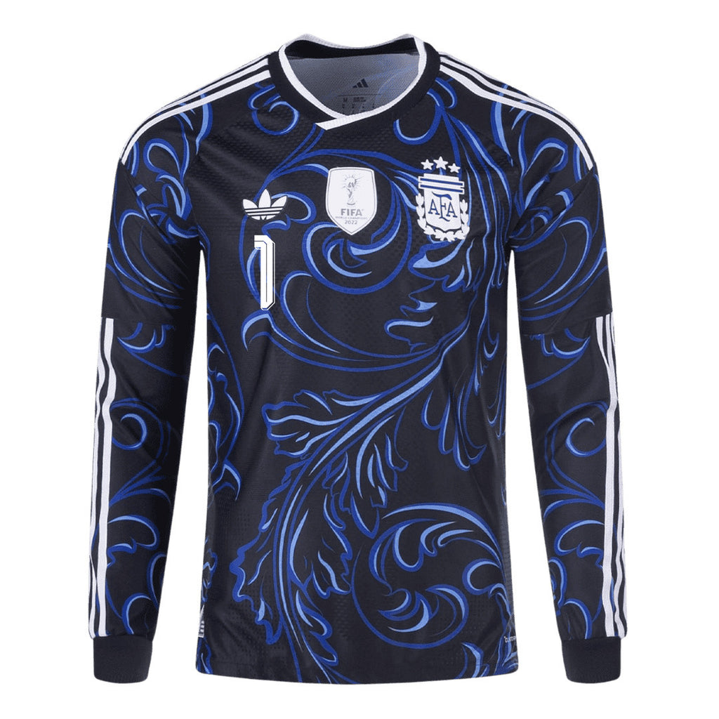 Emiliano Martínez 1 Argentina 2026 Away Long Sleeve Jersey - Black