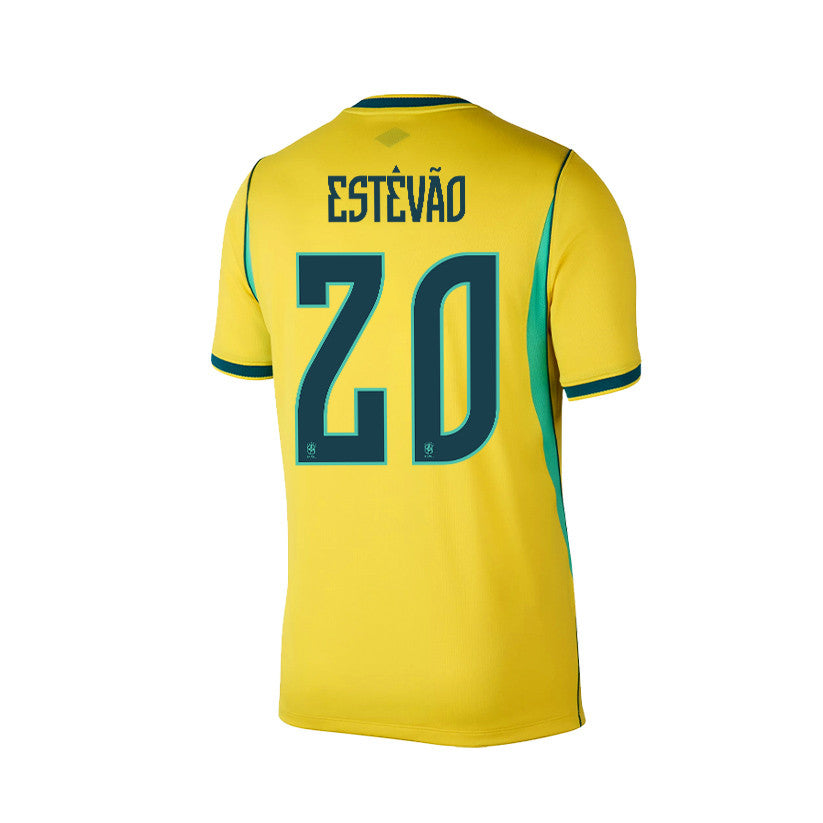 Estêvão 20 Brazil 2026 Home Men Jersey & Shorts Set – Yellow