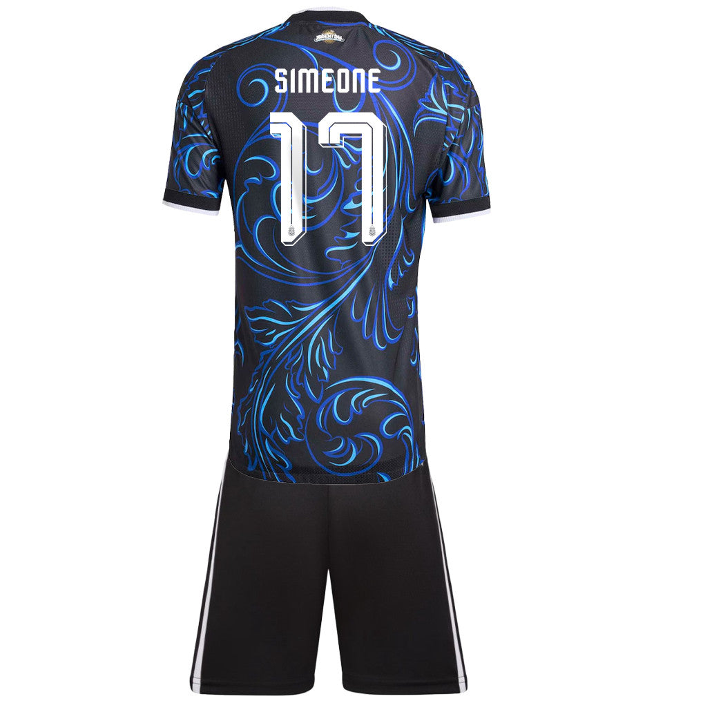 Giuliano Simeone 17 Argentina 2026 Away Men Jersey & Shorts Set – Black