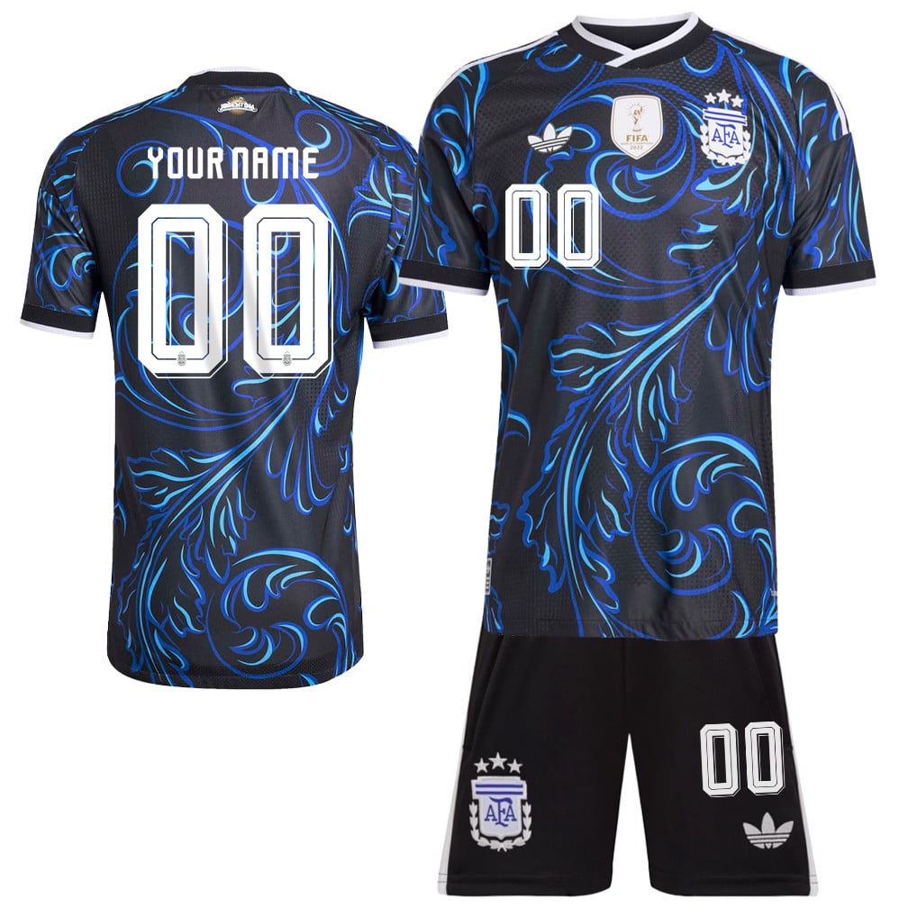 Argentina 2026 Away Men Jersey & Shorts Set – Personalized - Black