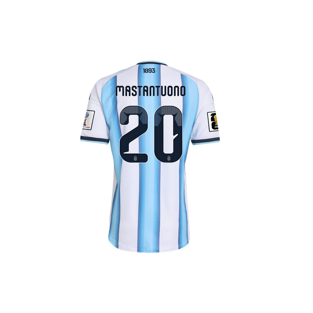 Franco Mastantuono 20 Argentina 2026 Home Men Jersey & Shorts Set – White