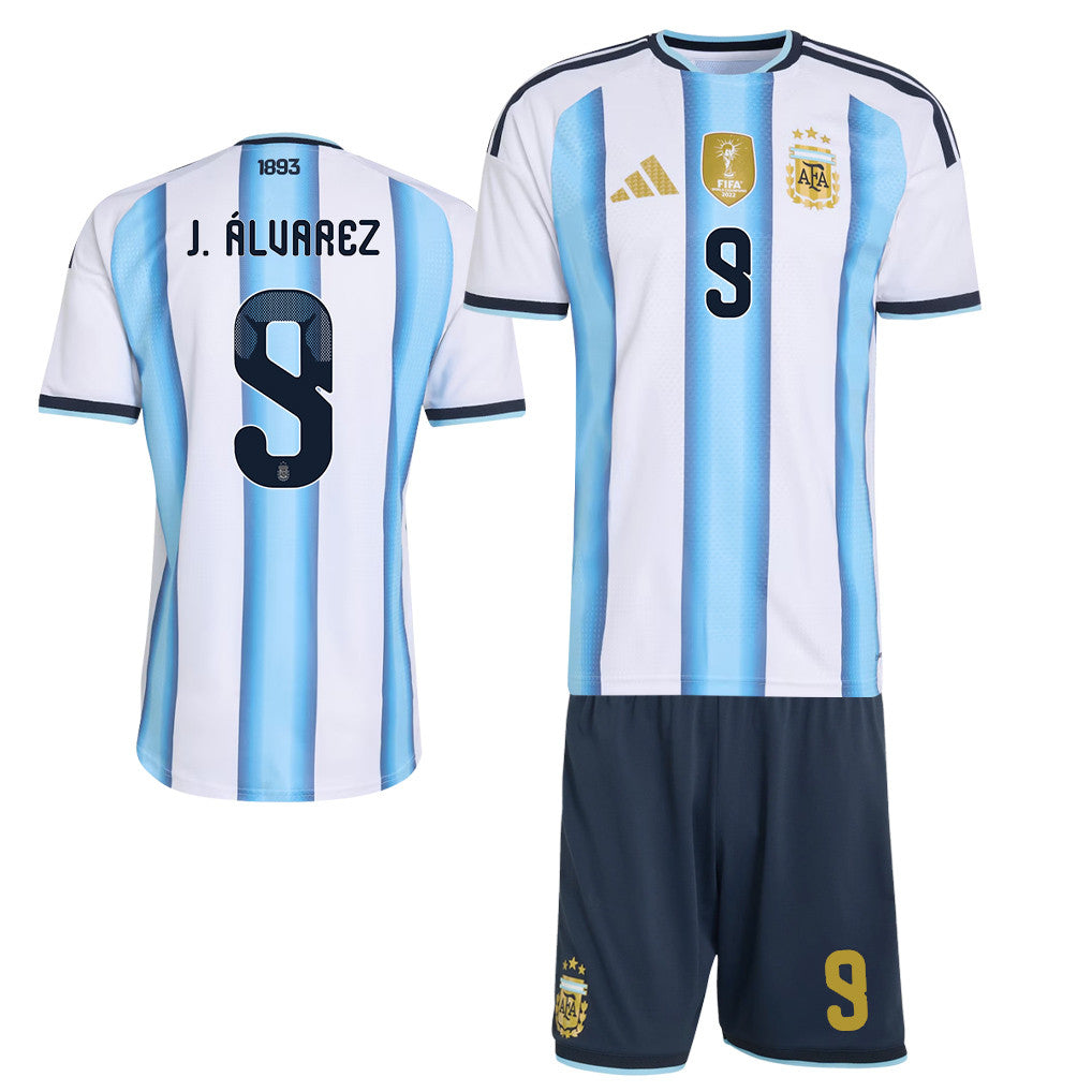 Julián Álvarez 9 Argentina 2026 Home Men Jersey & Shorts Set – White