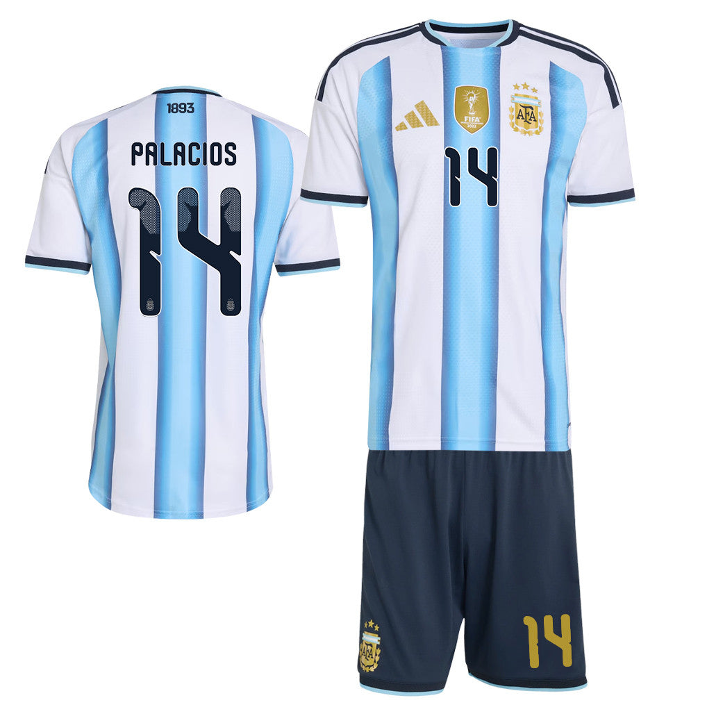Exequiel Palacios 14 Argentina 2026 Home Men Jersey & Shorts Set – White