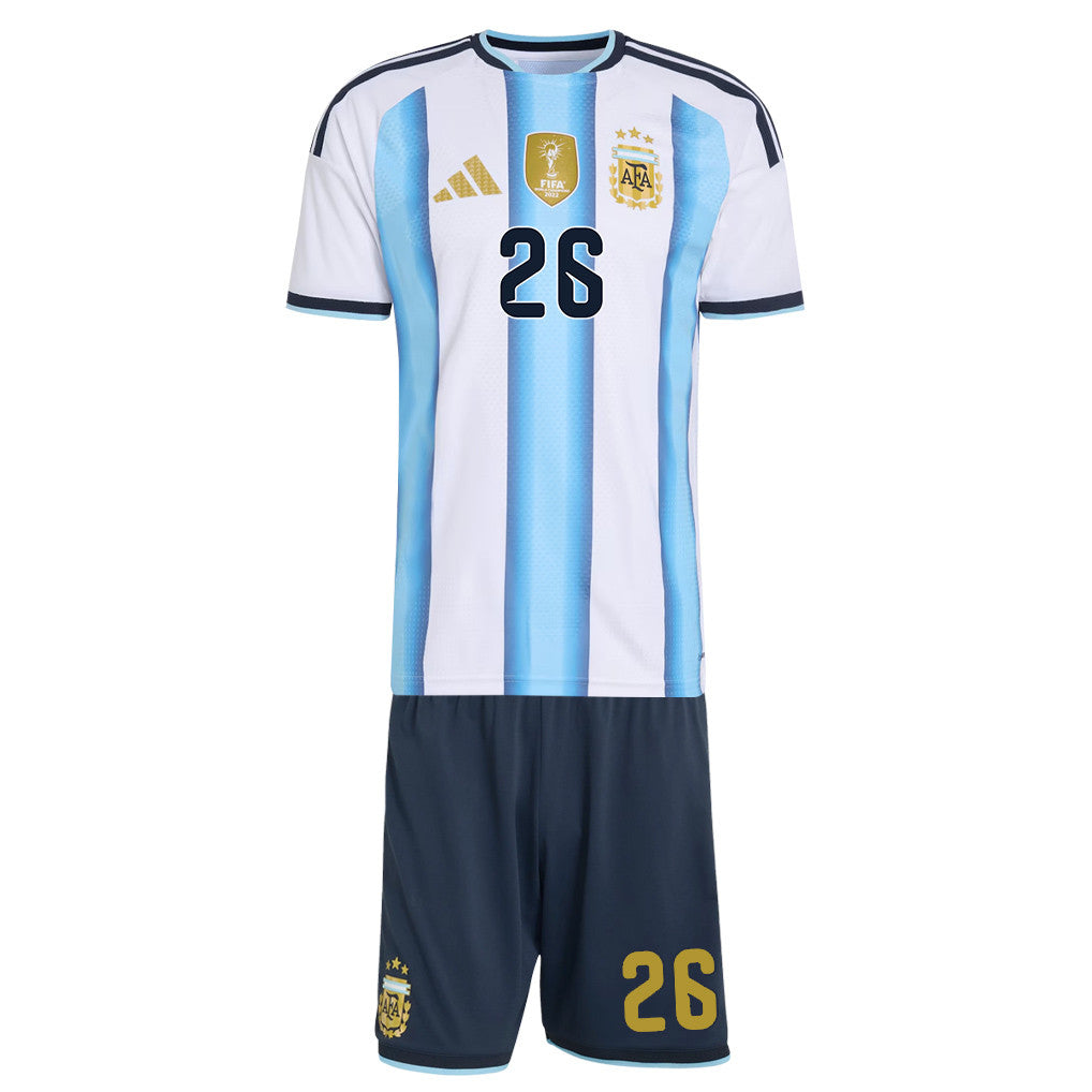 Nahuel Molina 26 Argentina 2026 Home Men Jersey & Shorts Set – White