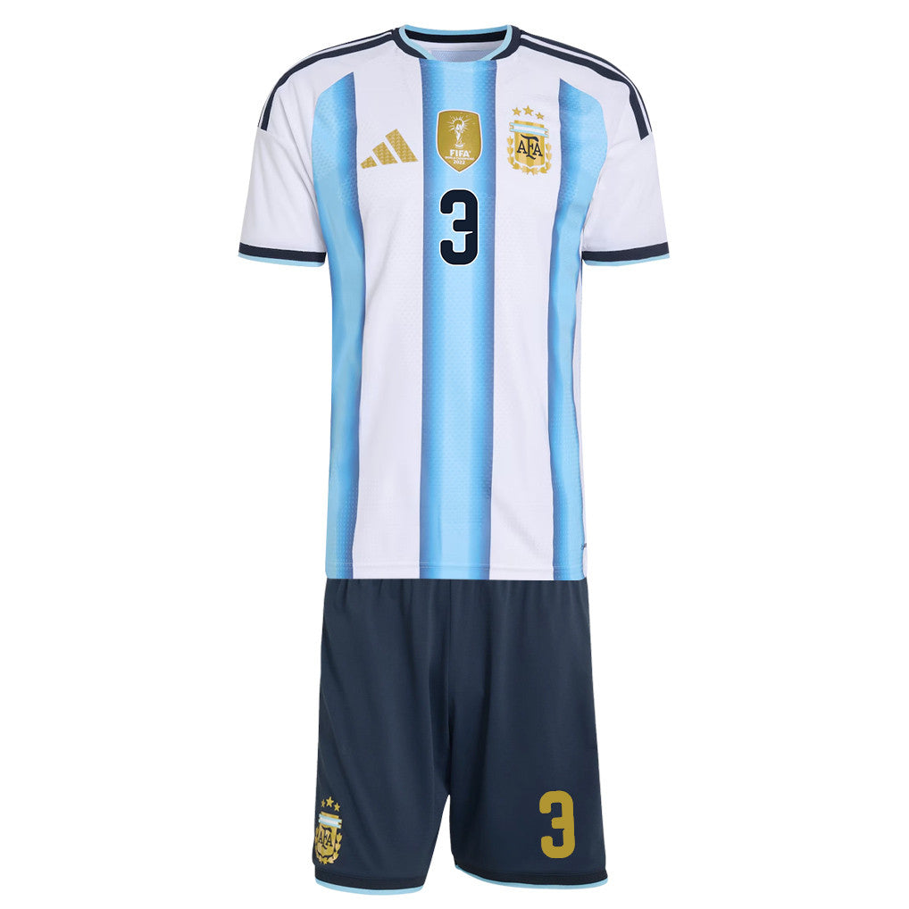Nicolás Tagliafico 3 Argentina 2026 Home Men Jersey & Shorts Set – White