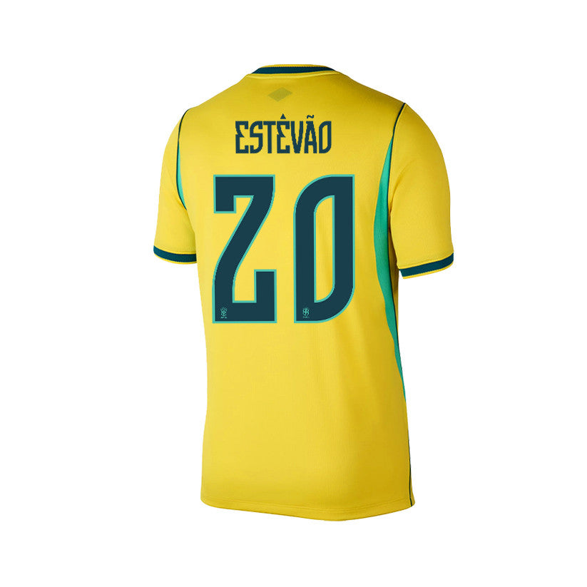 Estêvão 20 Brazil 2026 YOUTH Home Jersey & Shorts Set - Yellow
