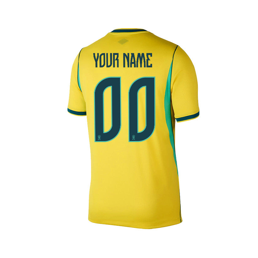 Brazil 2026 YOUTH Home Jersey & Shorts Set - Personalized - Yellow